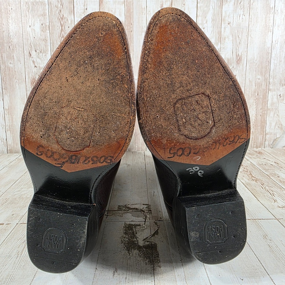 Dan Post Womens Black Cherry Leather Western Cowgirl Boots Pointed Toe 6 M 2112 - Picture 5 of 8